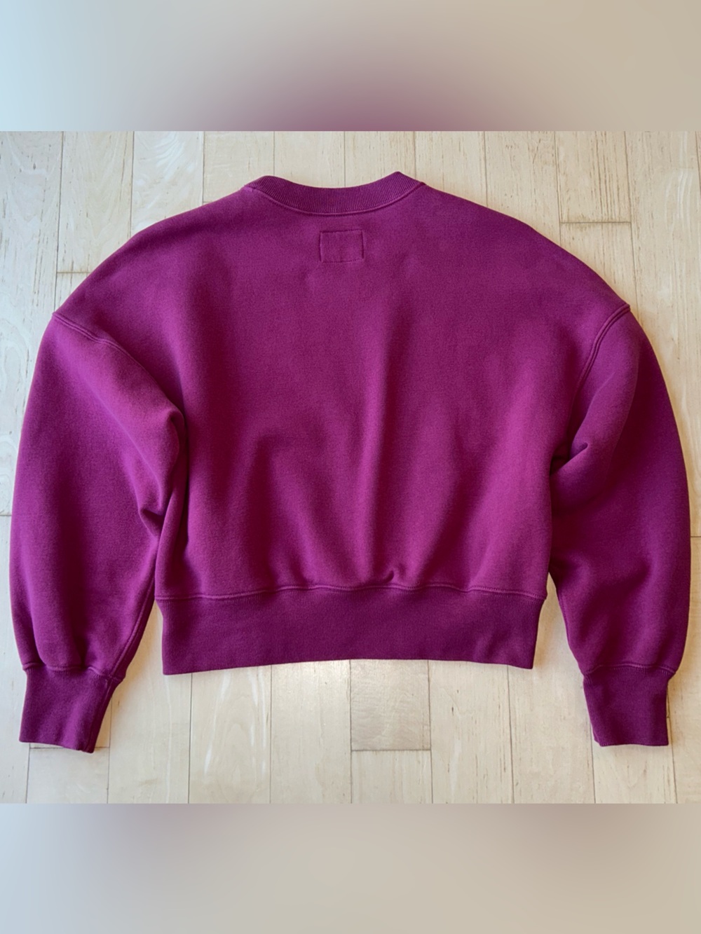 Abercrombie & Fitch “Soft AF Collection” Cropped Sweatshirt in Burgundy Size XS - Picture 4 of 16